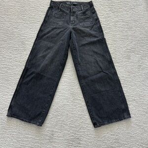 Old Navy High-Rise Baggy Wide Leg Gray Jeans